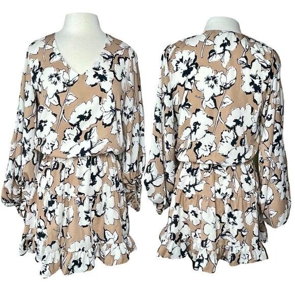 VICI Tychee V Neck Floral Mini Dress - Picture 1 of 7